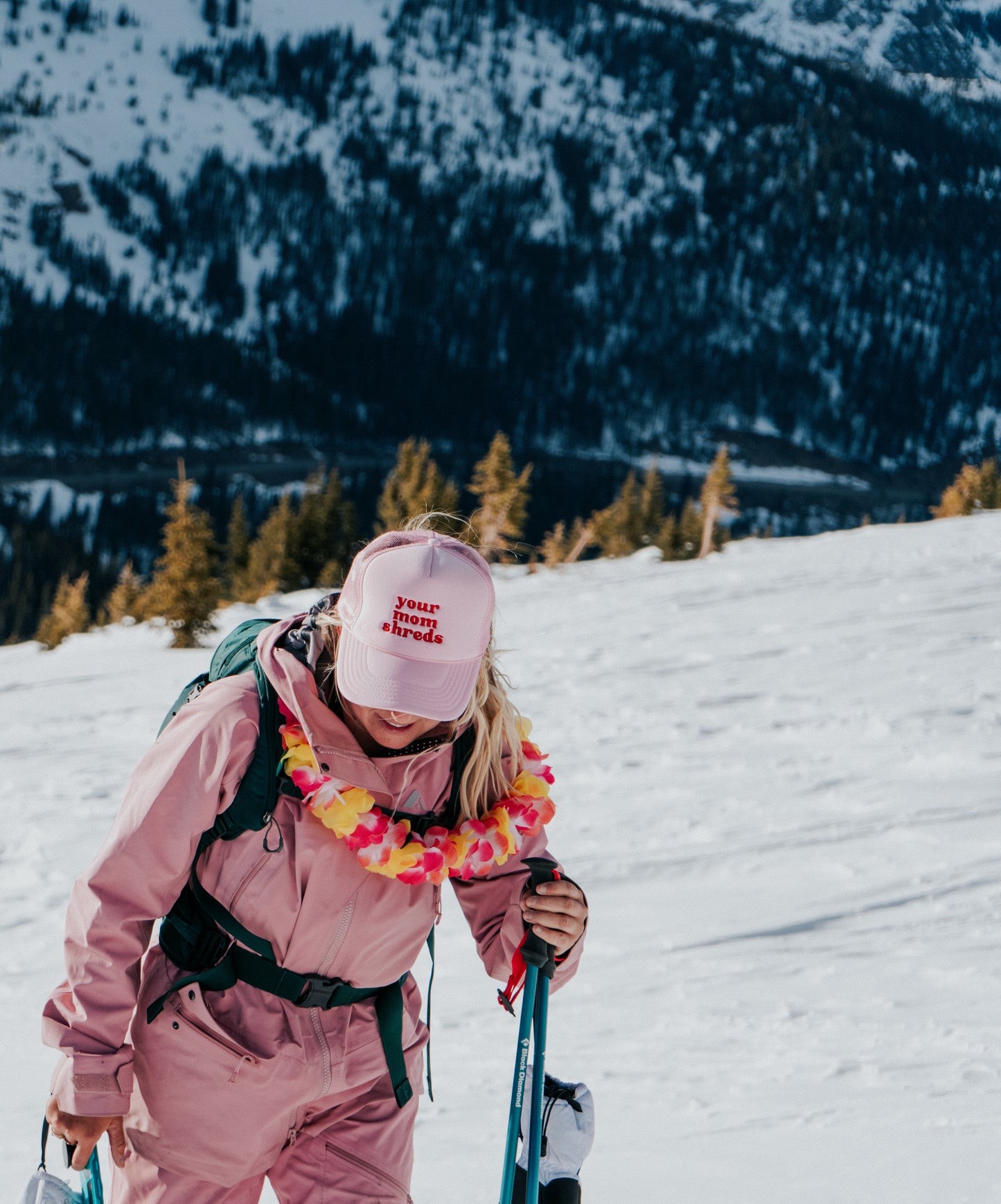 Your Mom Shreds Pink Trucker Hat - "Hot Laps"