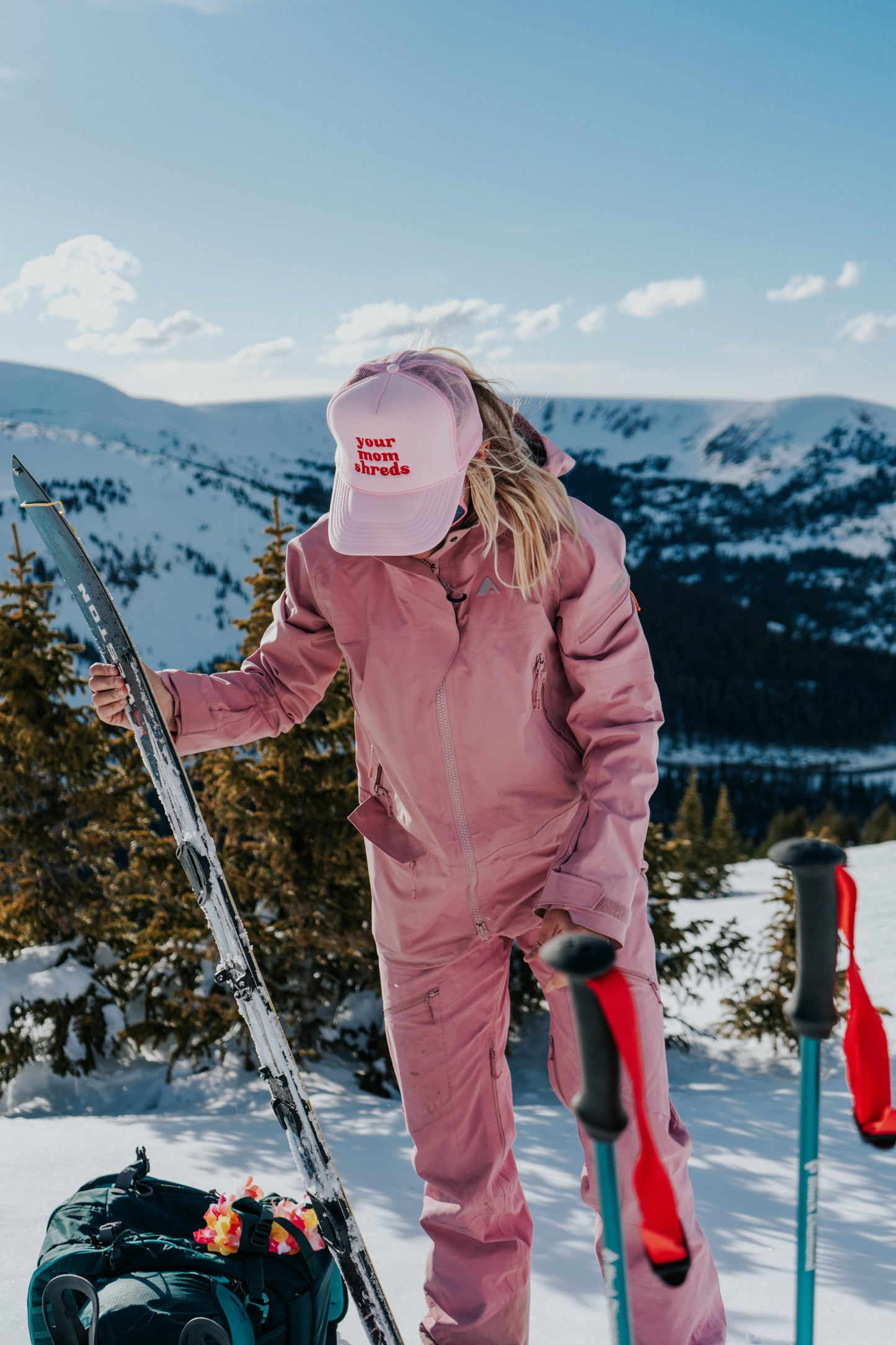 Your Mom Shreds Pink Trucker Hat - "Hot Laps"